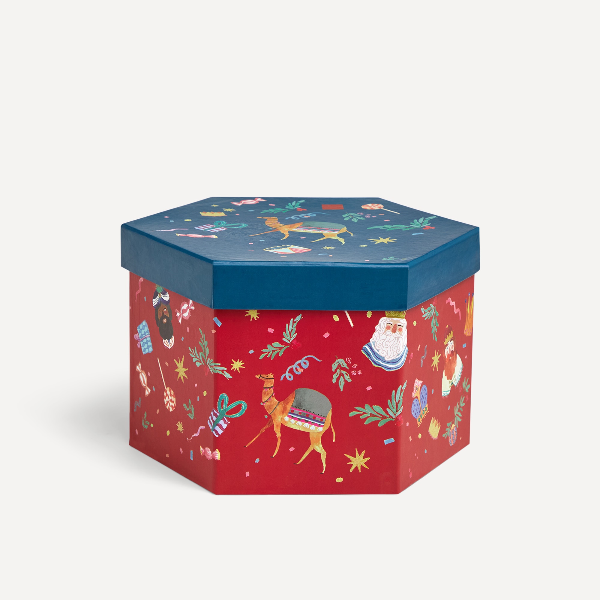 Conjunto de 14 Bolas de Papel Machê Reis Magos Multicolor-4