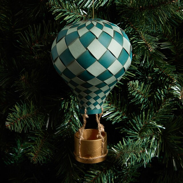 Colgante de papel Globo Damero Navidad