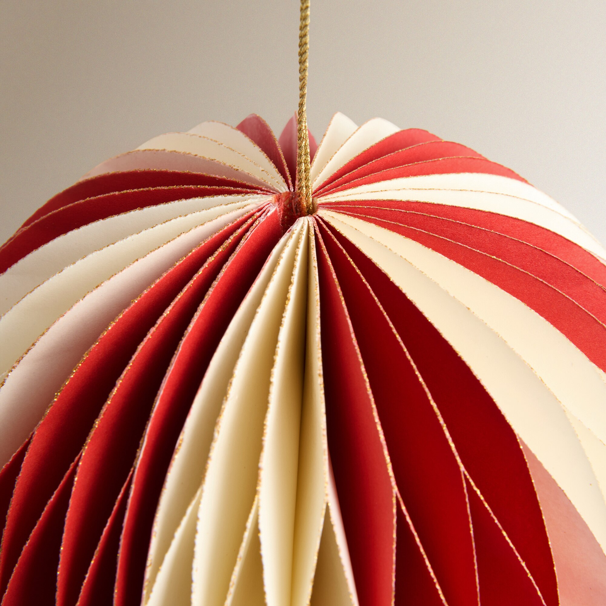 Colgante de papel Globo Navidad - Rojo Rojo-3