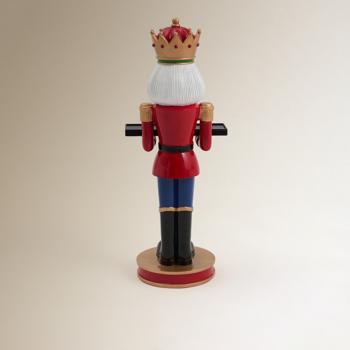 Figura Cascanueces con bandeja baja Navidad Rojo-3