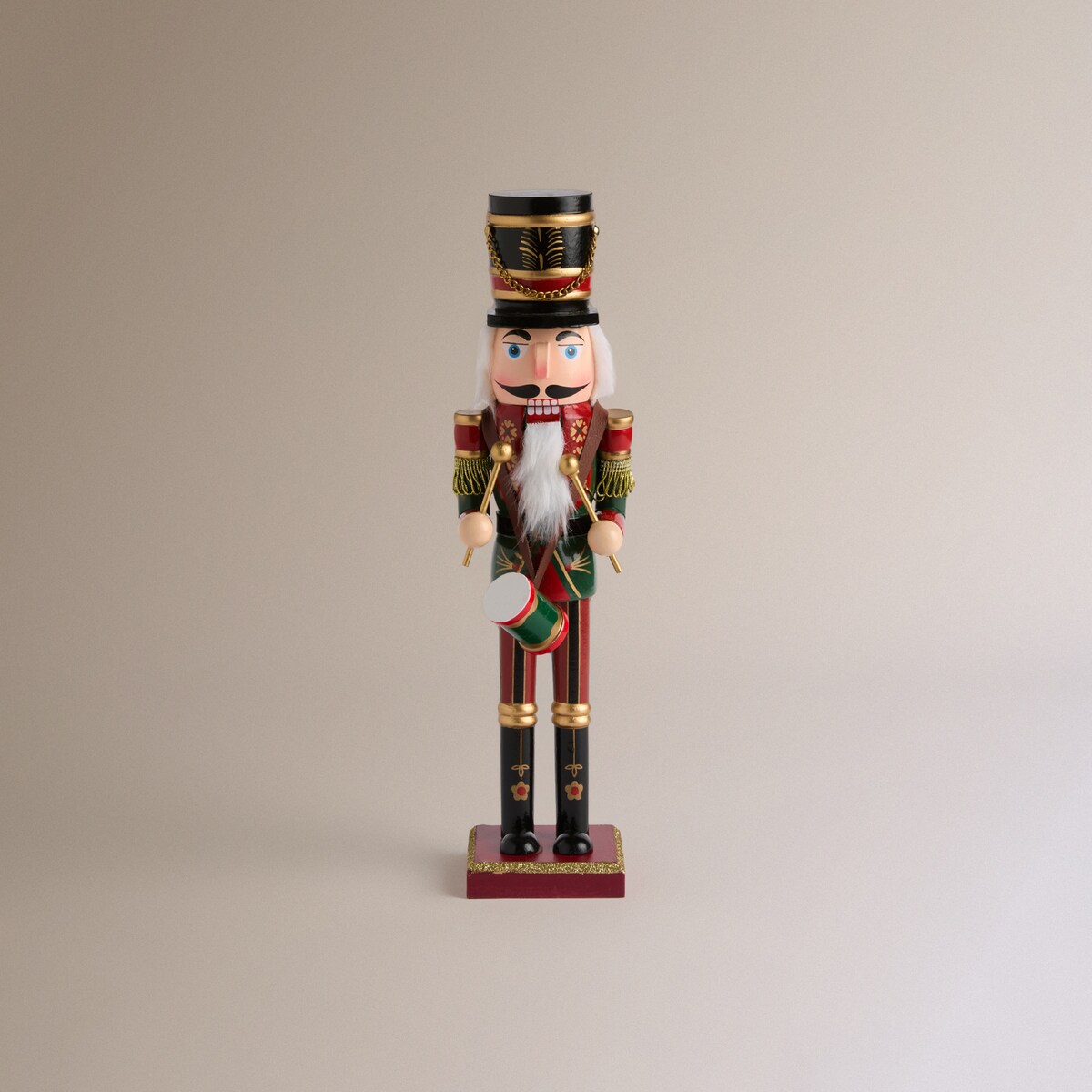 Figura Quebra-Nozes Tambor com Fita Natal Multicolor-2