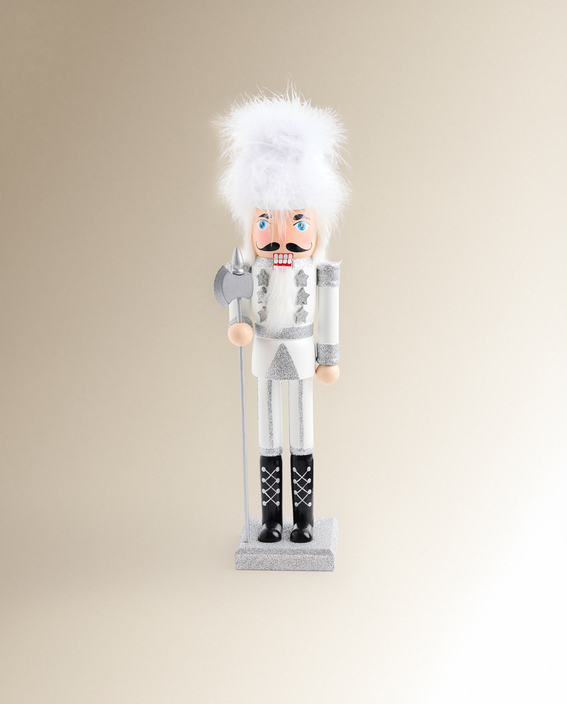 Cascanueces de madera Glitter Navidad - Blanco Blanco-2
