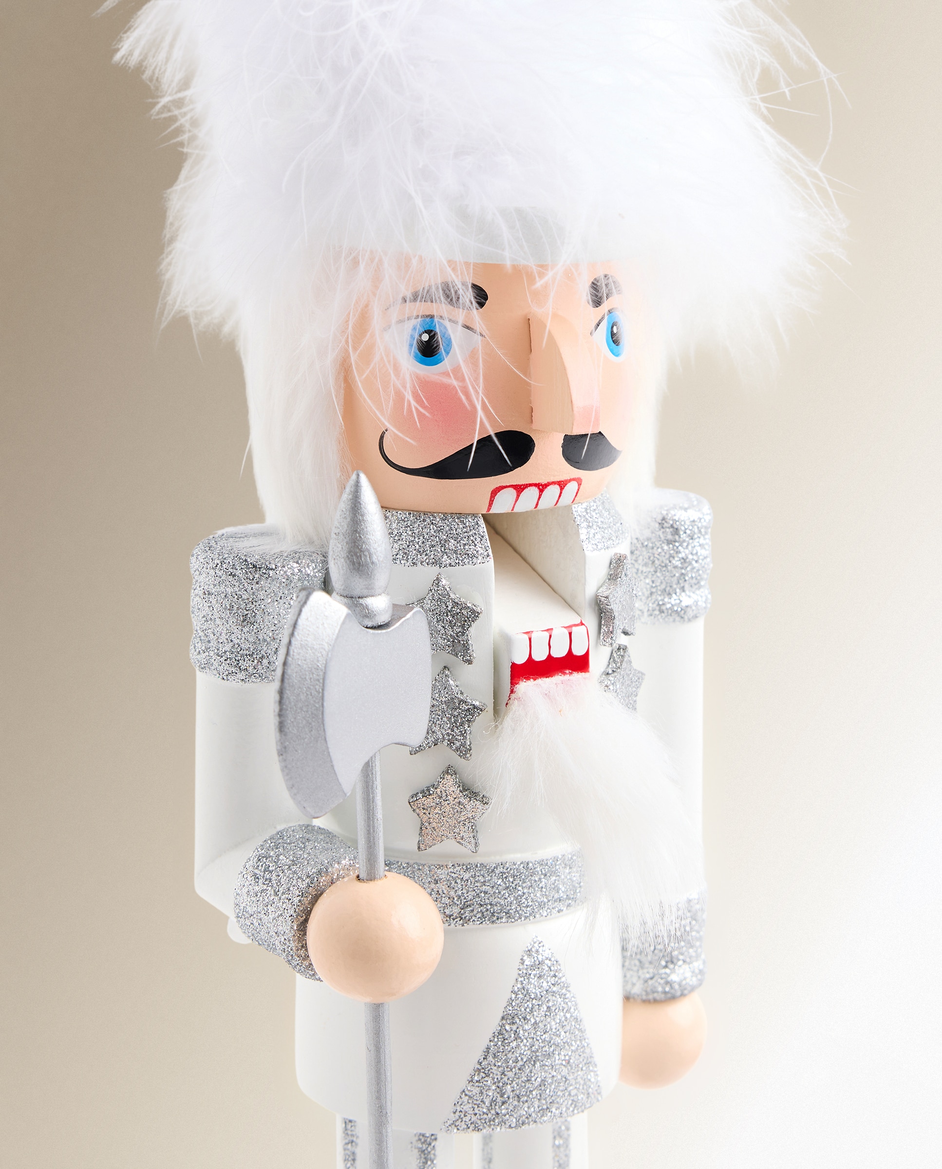 Cascanueces de madera Glitter Navidad - Blanco Blanco-3