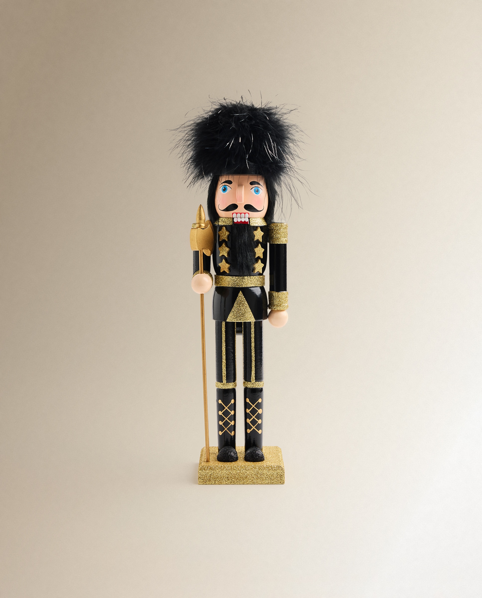 Cascanueces de madera Glitter Navidad - Negro Negro-2
