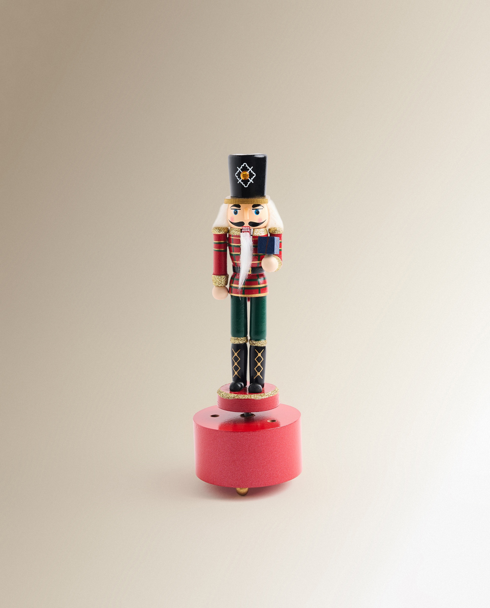 Figura Cascanueces tartán con caja de música Navidad El Corte Inglés - Multicolor Multicolor-2