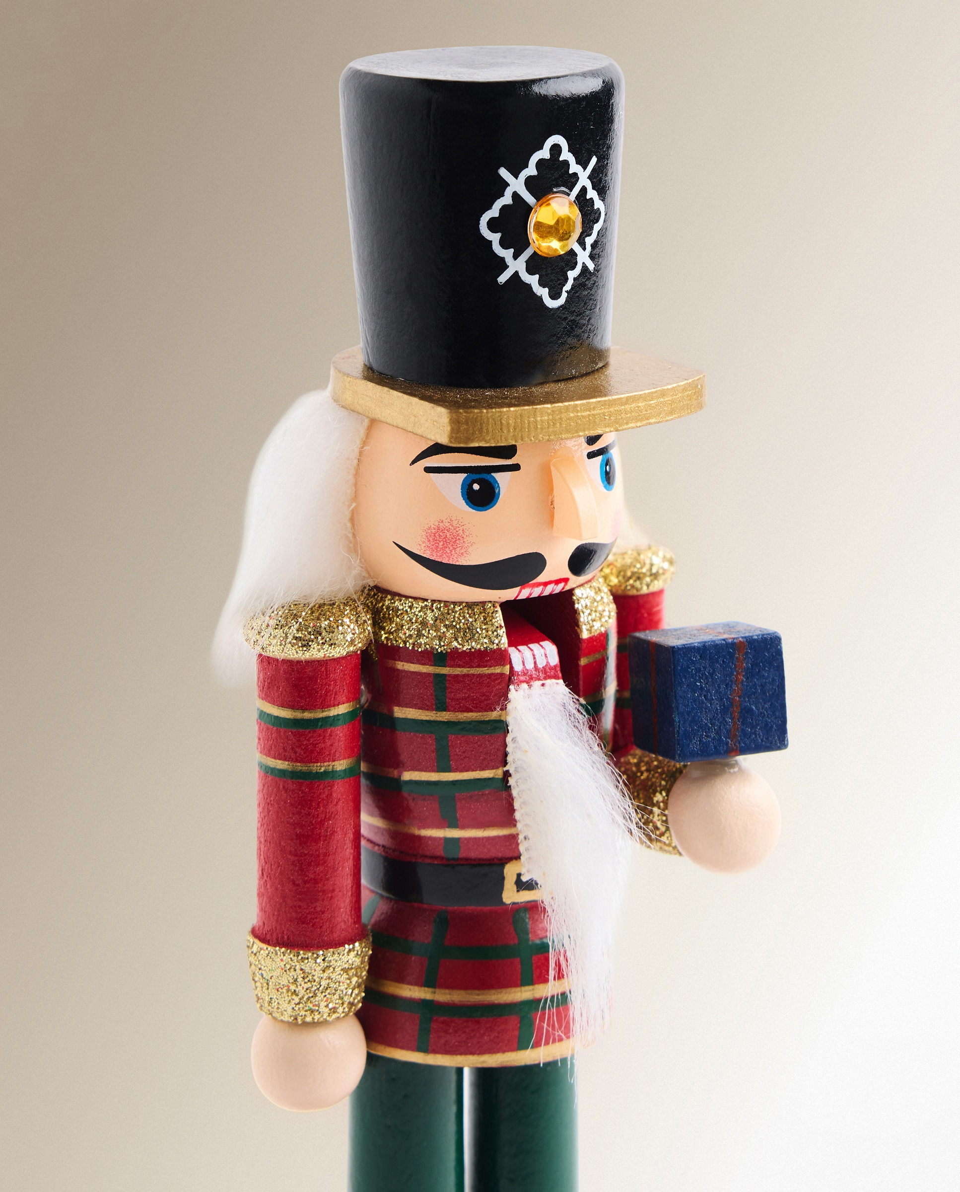 Figura Cascanueces tartán con caja de música Navidad El Corte Inglés - Multicolor Multicolor-3