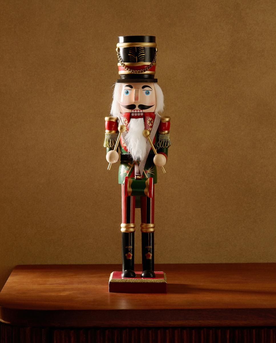 Imagem 0 de Figura Quebra-Nozes Tambor com Fita Natal