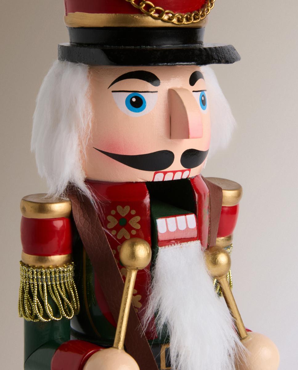 Figura Quebra-Nozes Tambor com Fita Natal Multicolor-4