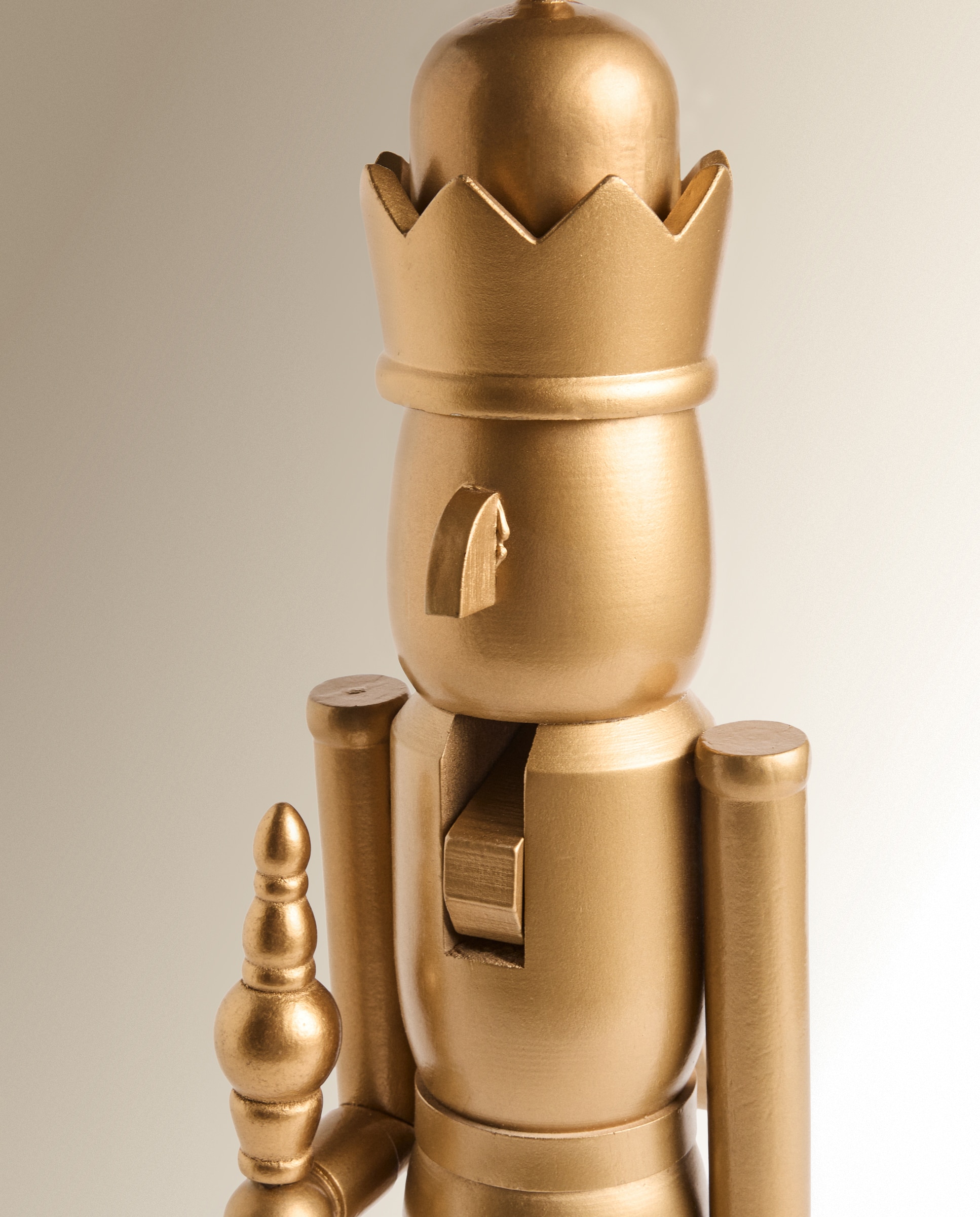 Cascanueces de madera Contemporáneo Navidad - Dorado Grande Dorado-3