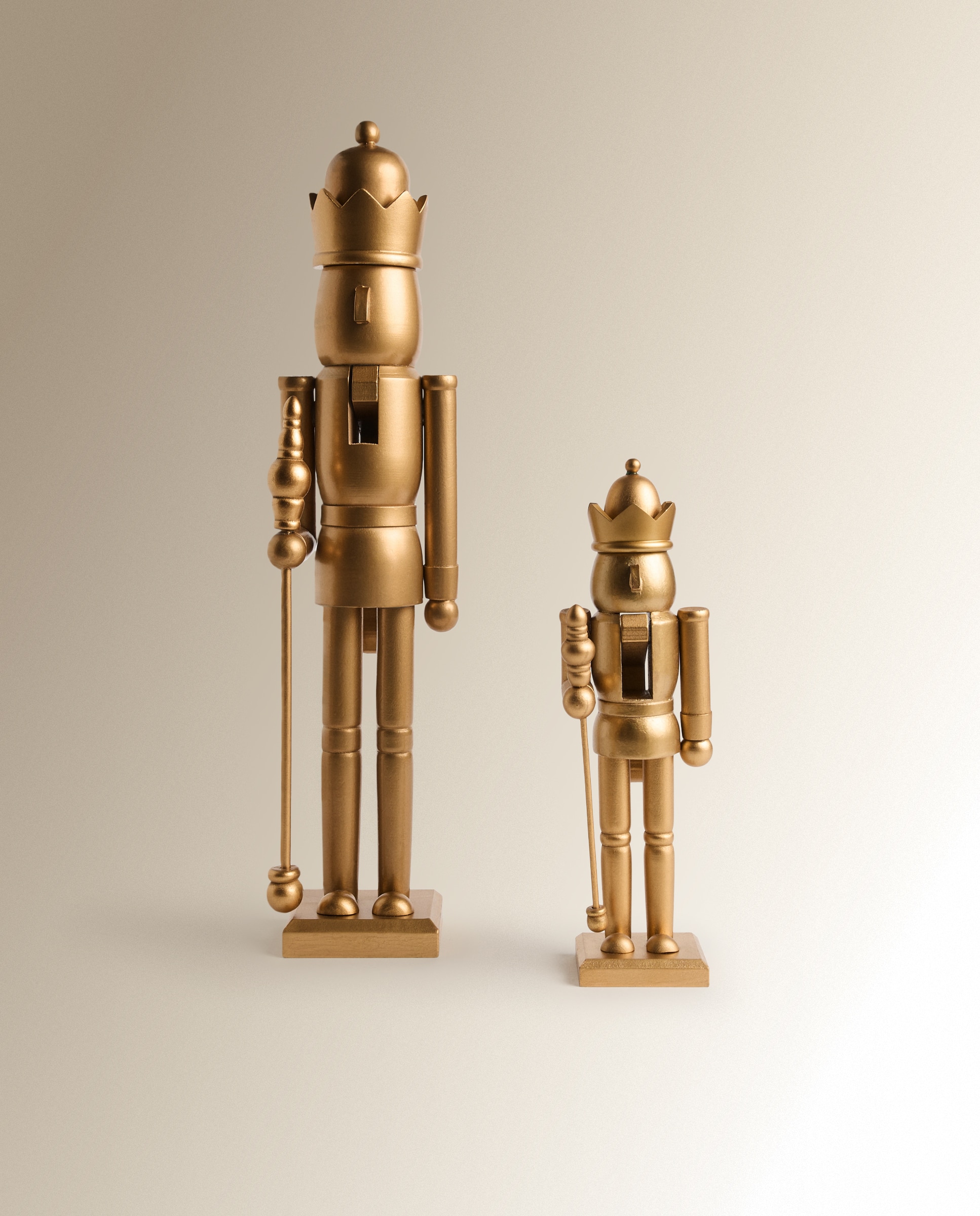 Cascanueces de madera Contemporáneo Navidad - Dorado Grande Dorado-5