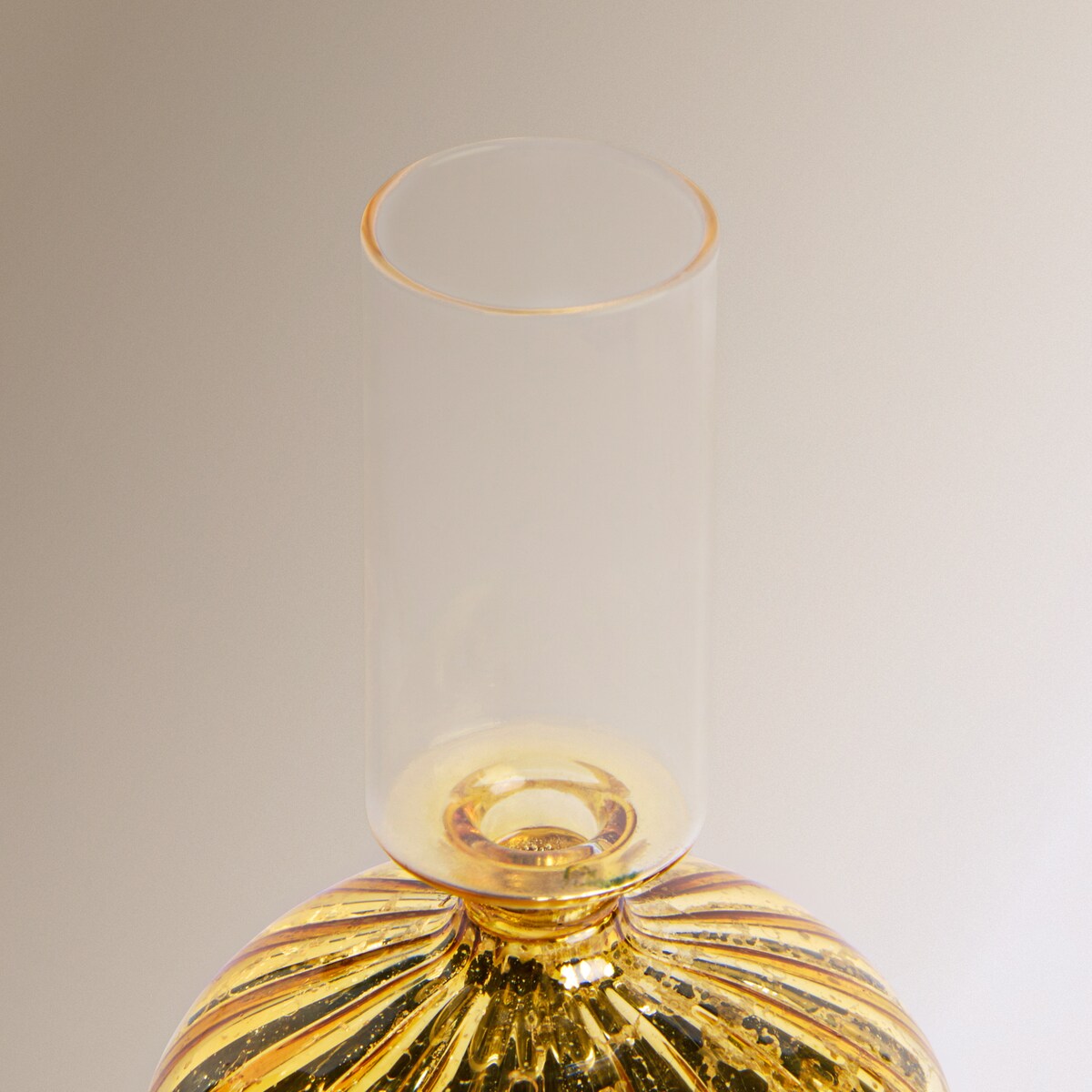 Candelabro de cristal Seta Navidad Dorado-3