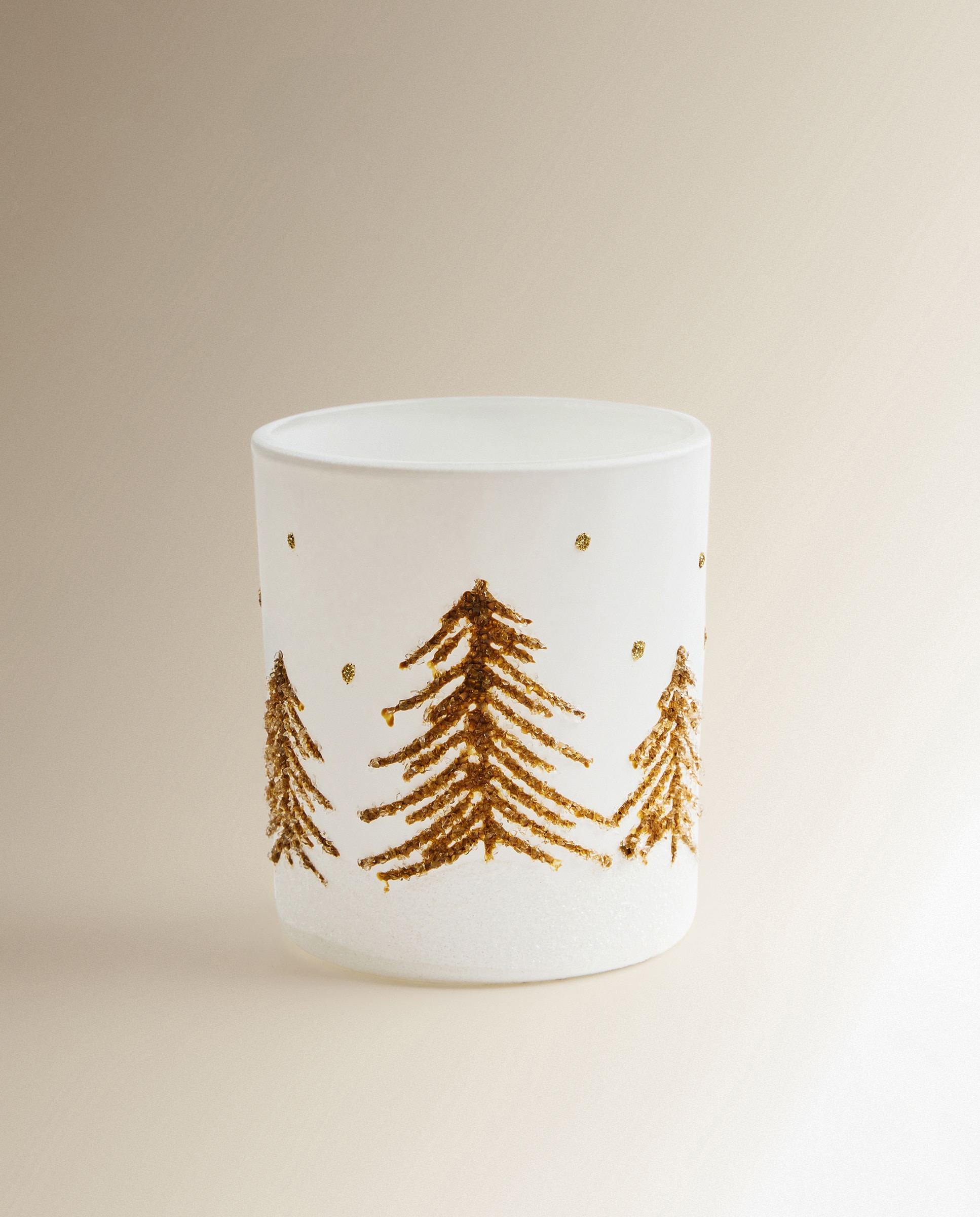 Imagen 2 de Vela en vaso Árbol Navidad - Blanco Grande Blanco