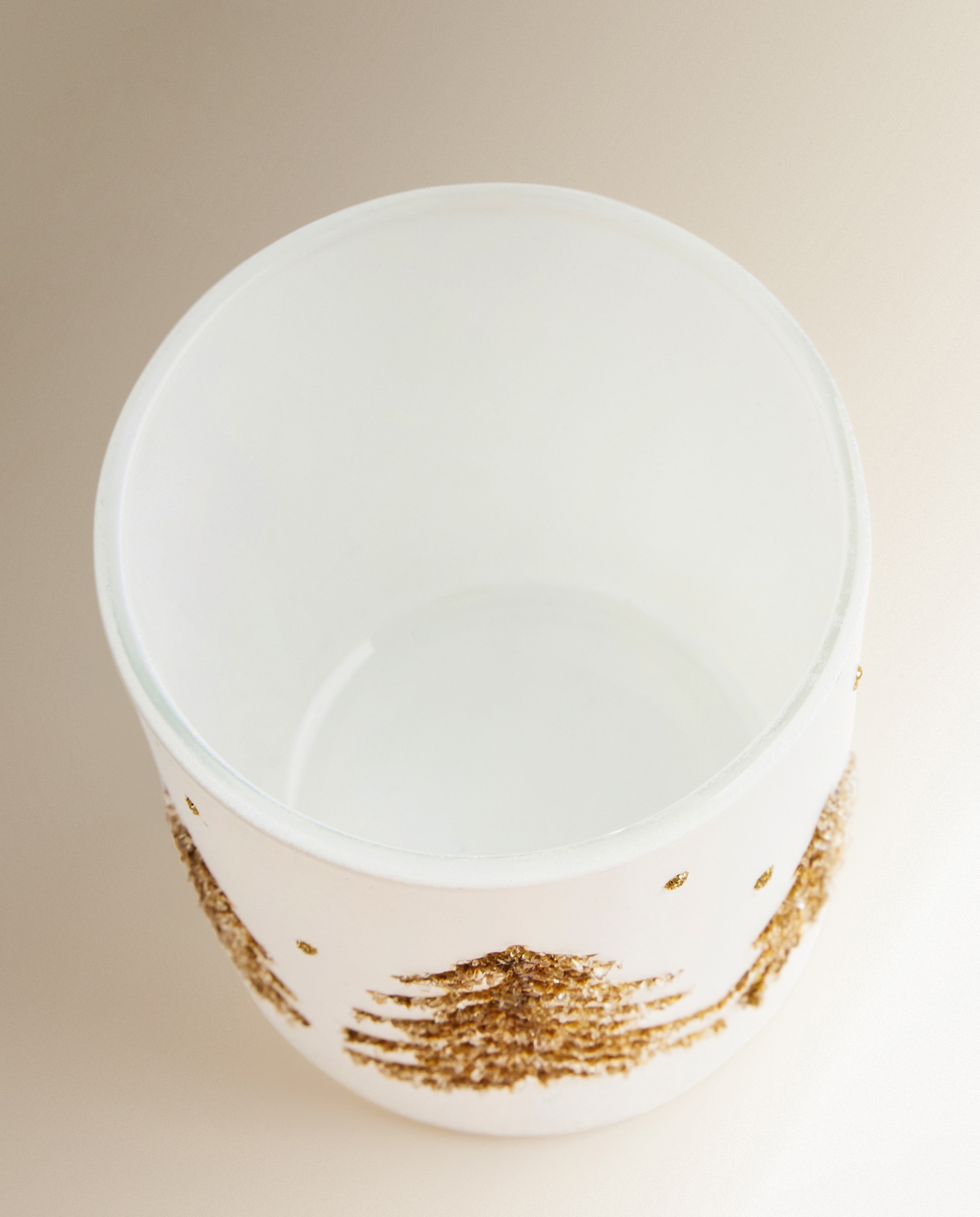 Imagen 3 de Vela en vaso Árbol Navidad - Blanco Grande Blanco