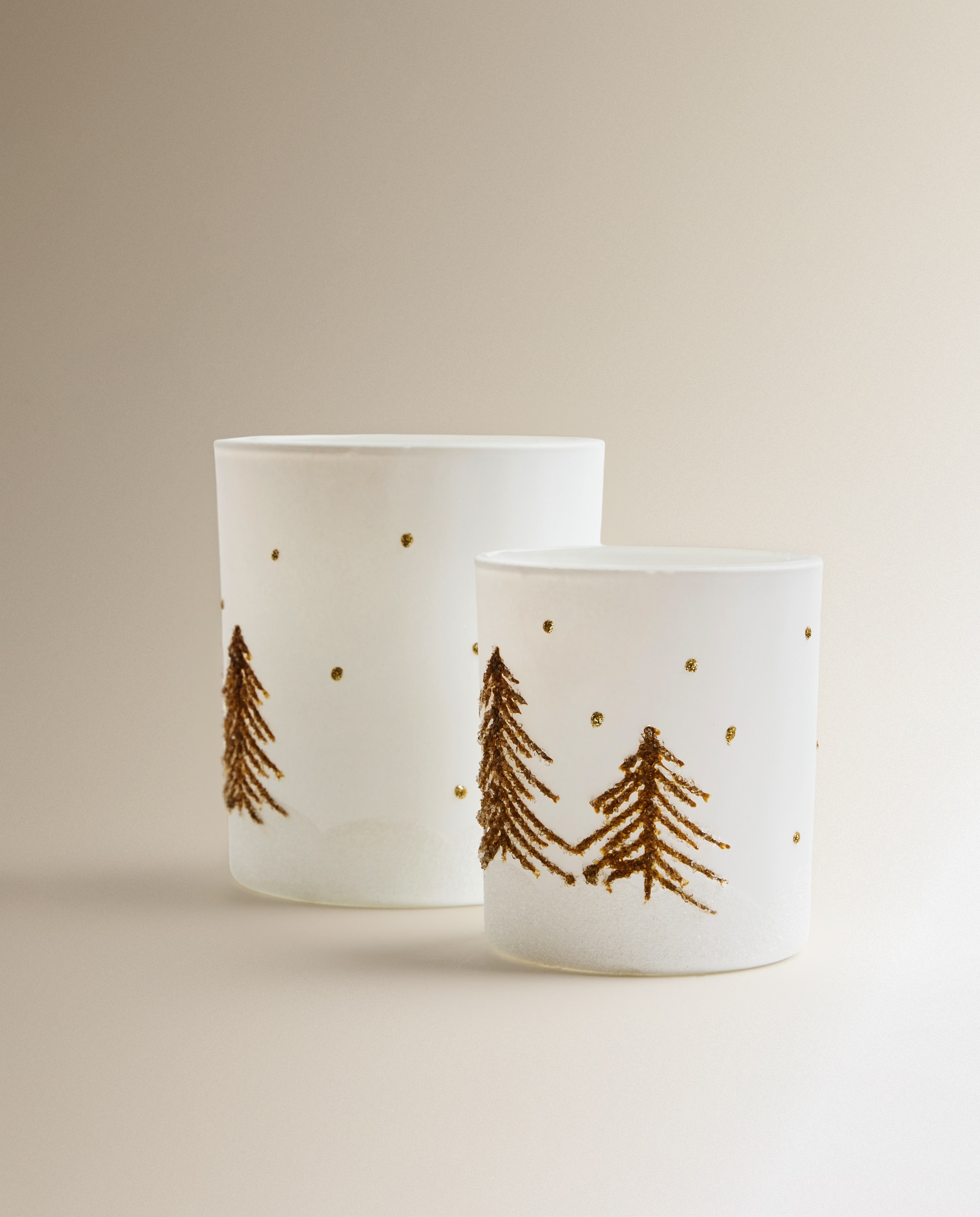 Imagen 4 de Vela en vaso Árbol Navidad - Blanco Grande Blanco