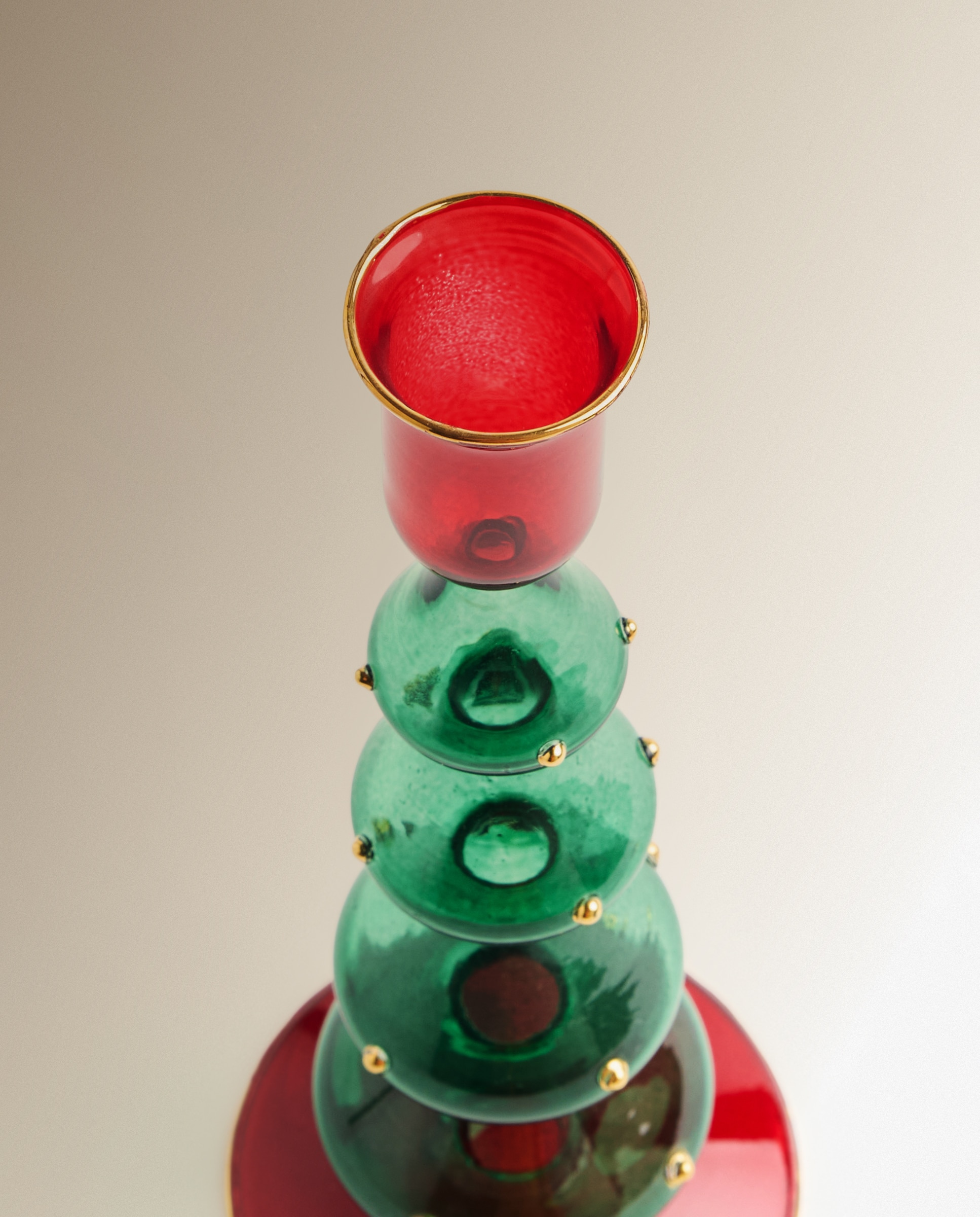 Portavelas de borosilicato Árbol Navidad - Multicolor Multicolor-3