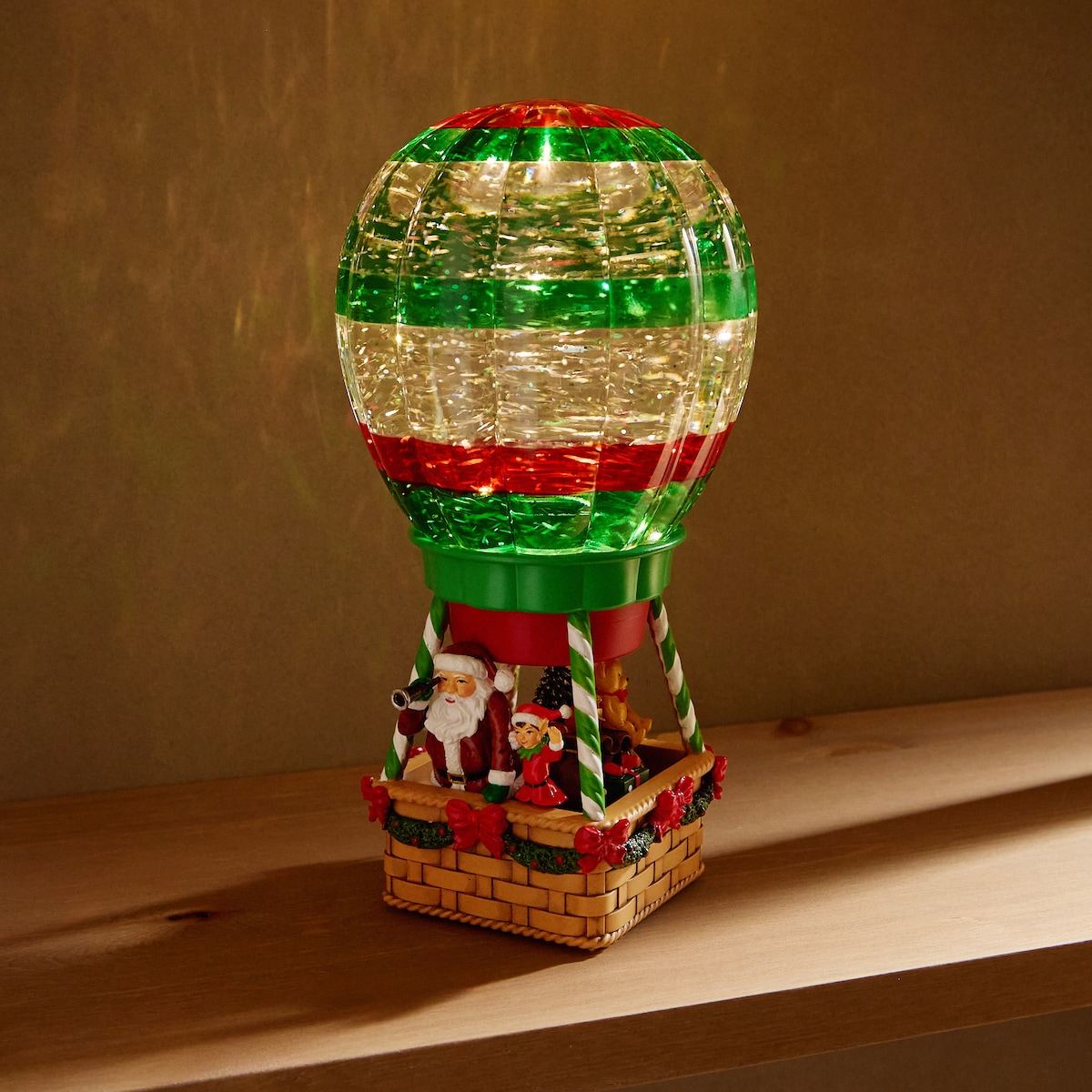 Bola de nieve con luz Globo Papá Noel Navidad Multicolor-1