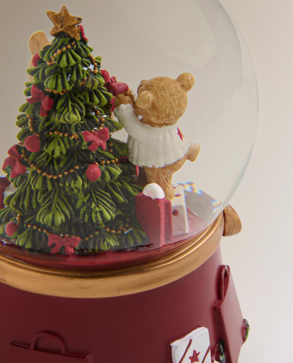 Bola de Neve com Música Ursinhos Vermelho-5