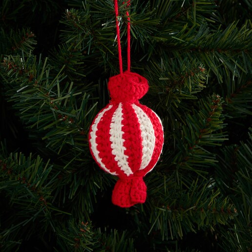 Colgante Caramelo Crochet Navidad
