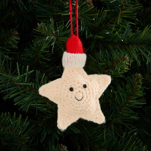 Colgante Estrella Crochet Navidad