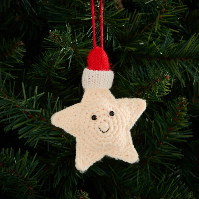 Colgante Estrella Crochet Navidad
