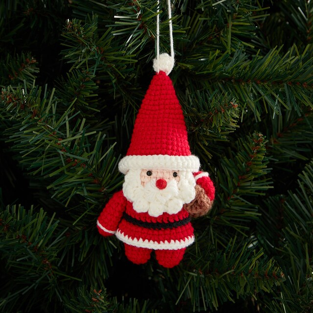 Colgante Papá Noel Crochet Navidad