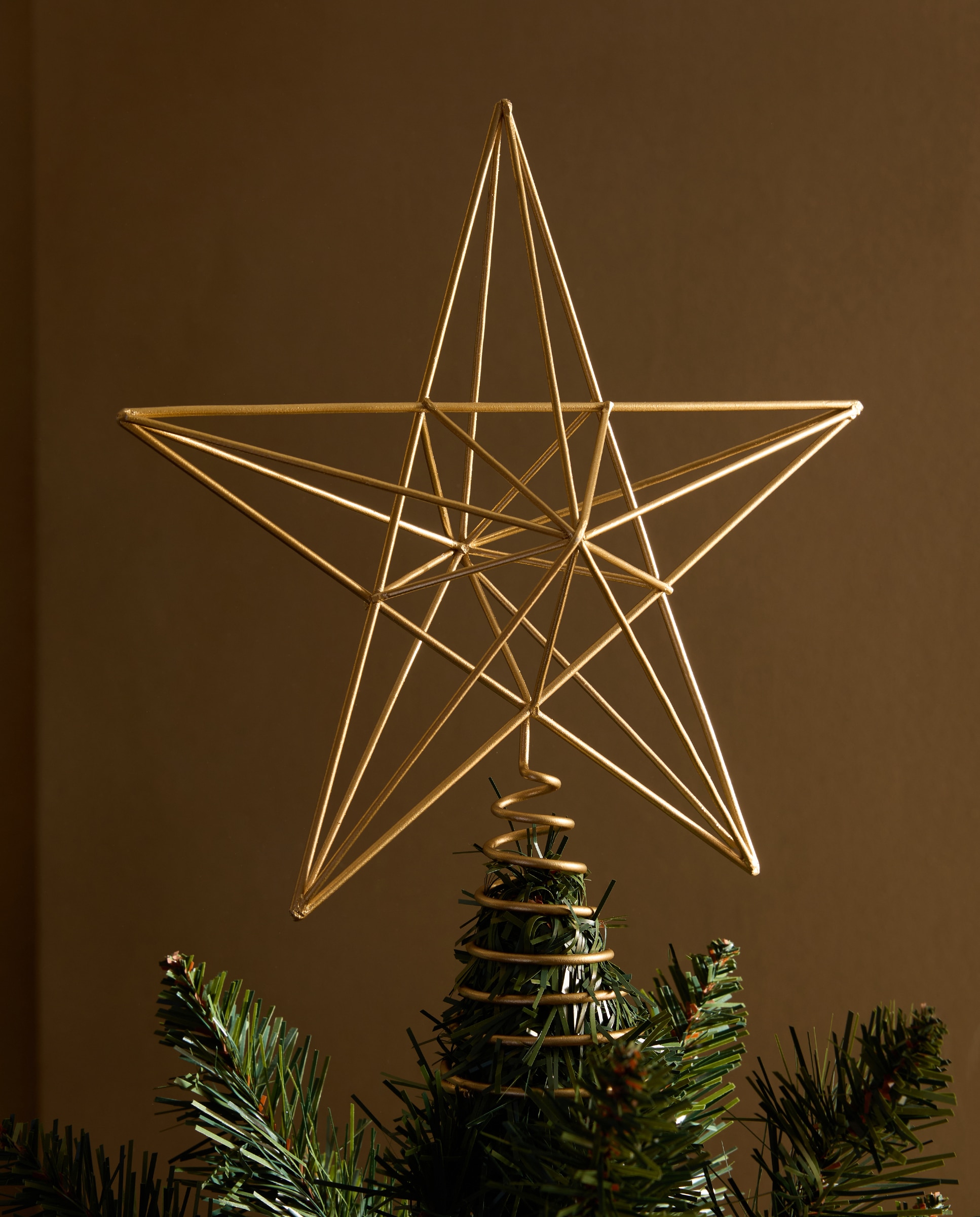 Imagen 0 de Tope para el árbol Estrella metal Navidad Dorado
