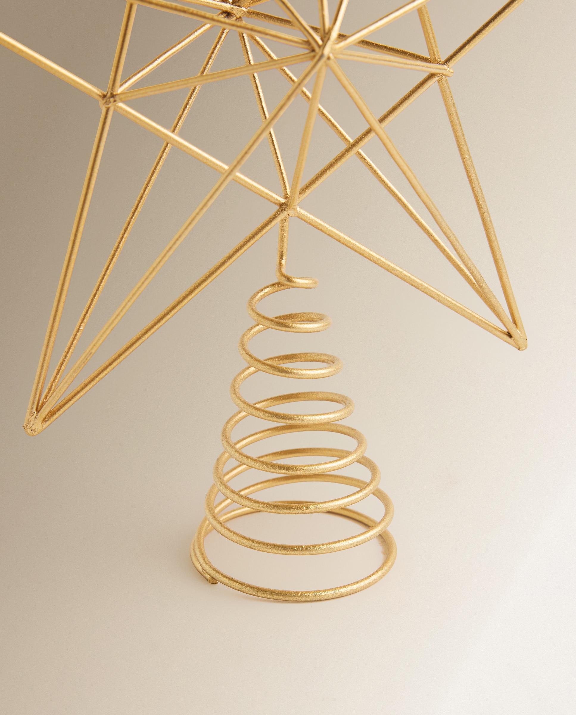 Tope para el árbol Estrella metal Navidad - Dorado Dorado-3