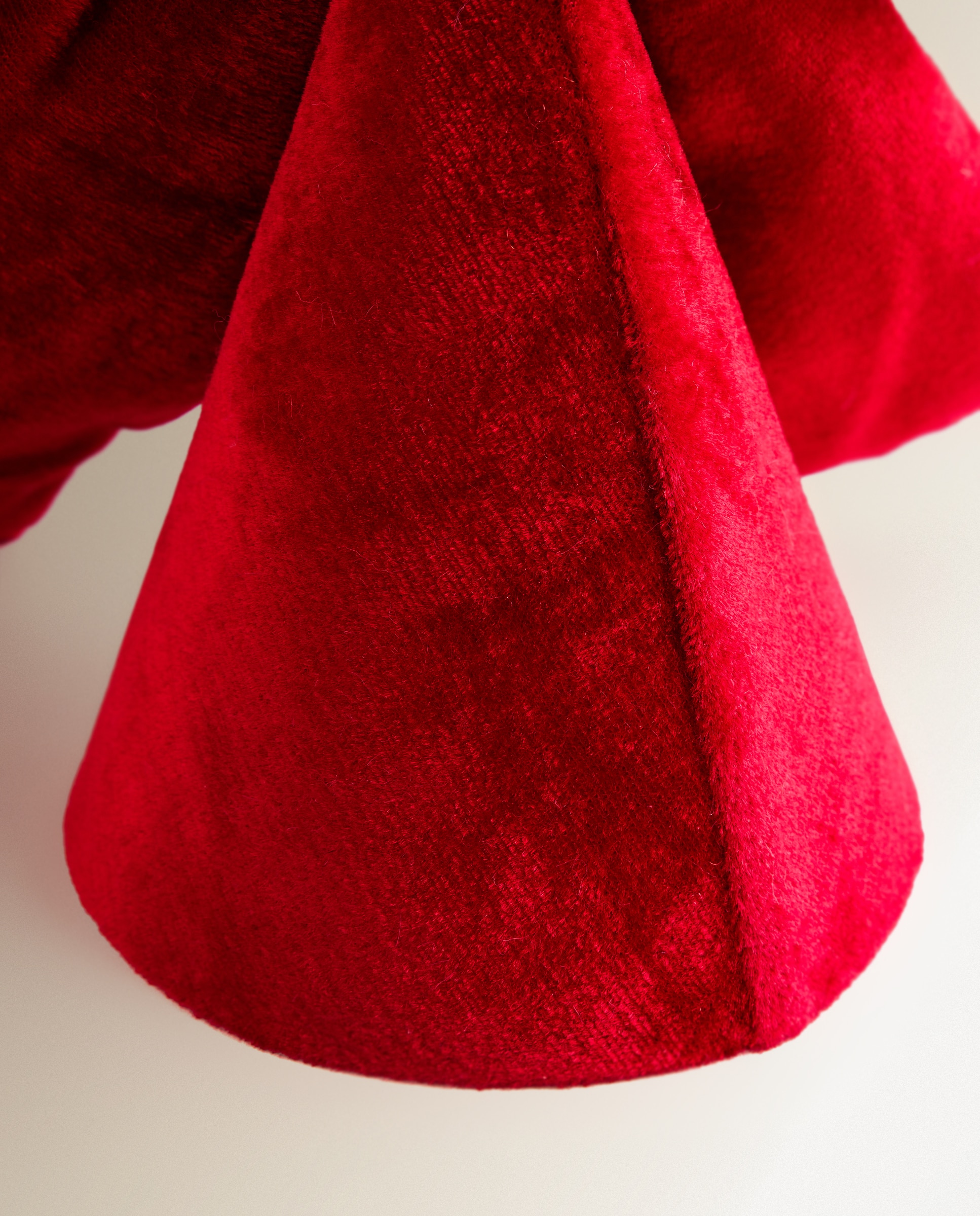 Topo de Árvore Acolchoado Natal Vermelho-3