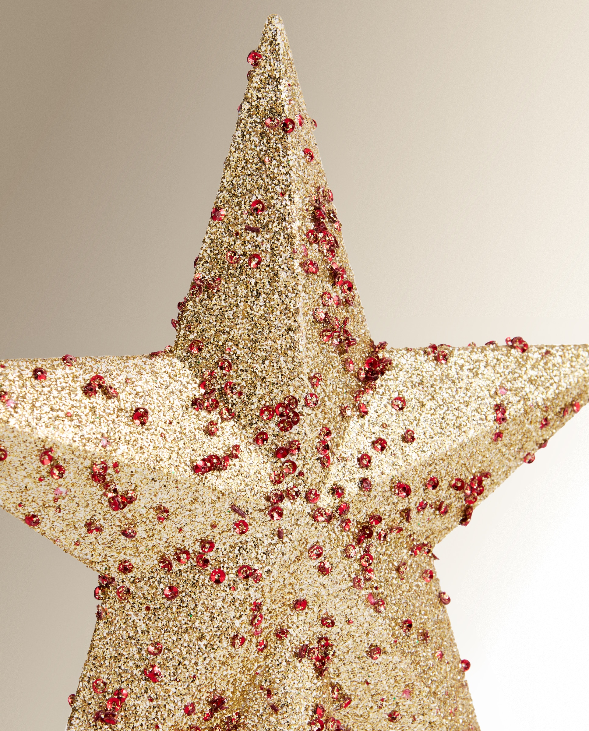 Topo para Árvore Estrela de Glitter Ouro-3