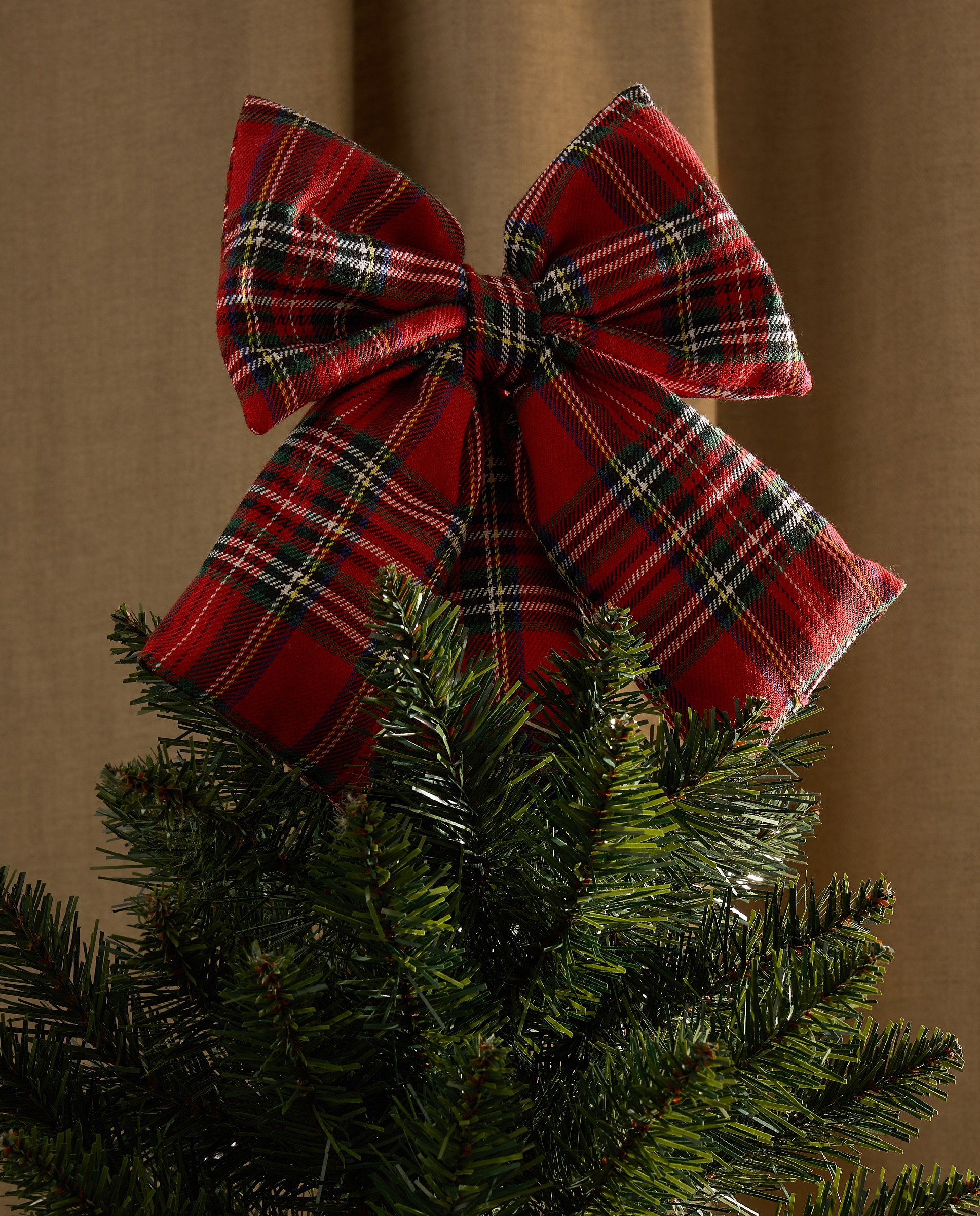 Imagem 0 de Topo de Árvore Tartã Acolchoado Natal