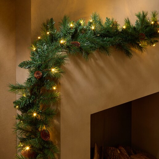 Guirnalda Piña con 40 luces LED Navidad