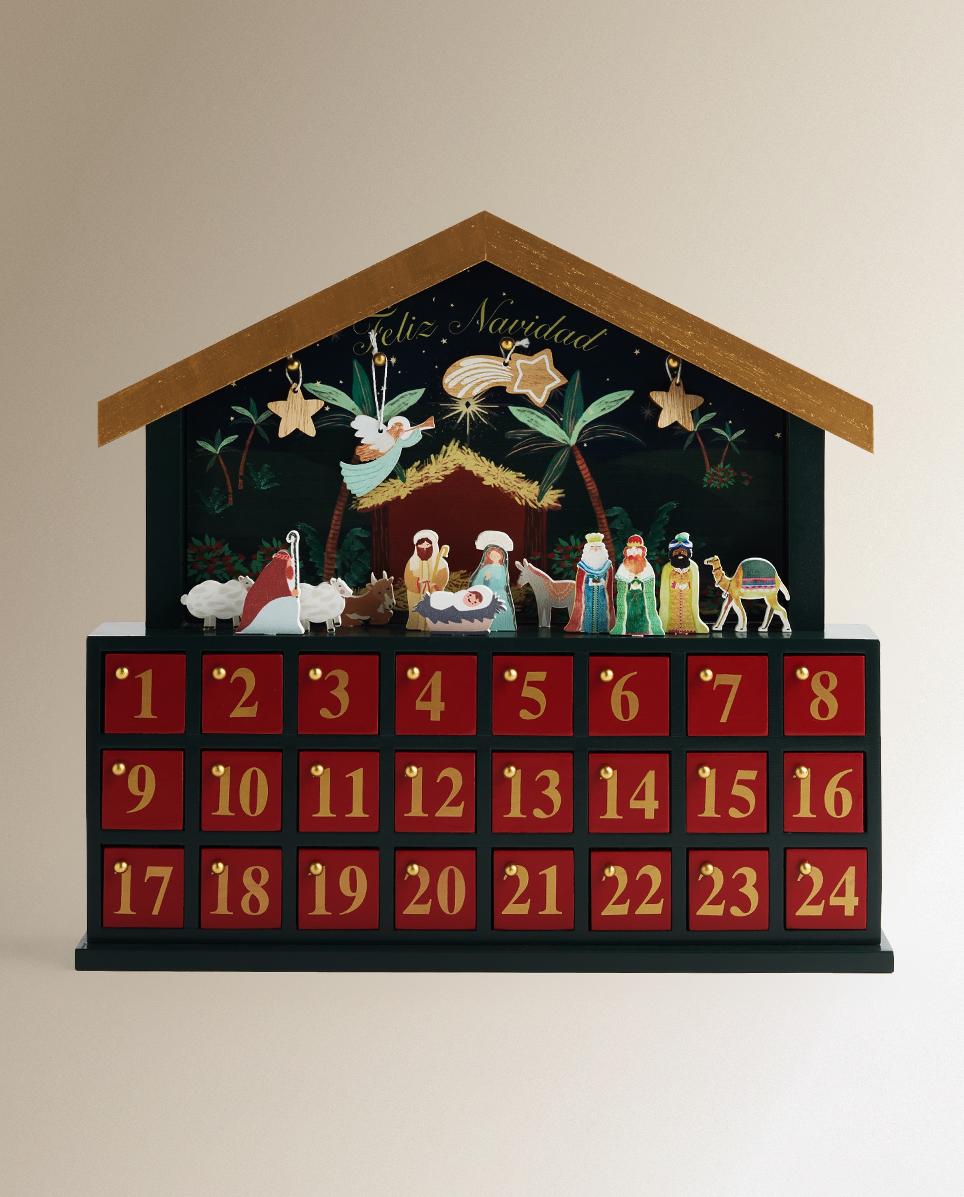Calendário de Advento Presépio Natal Multicolor-2