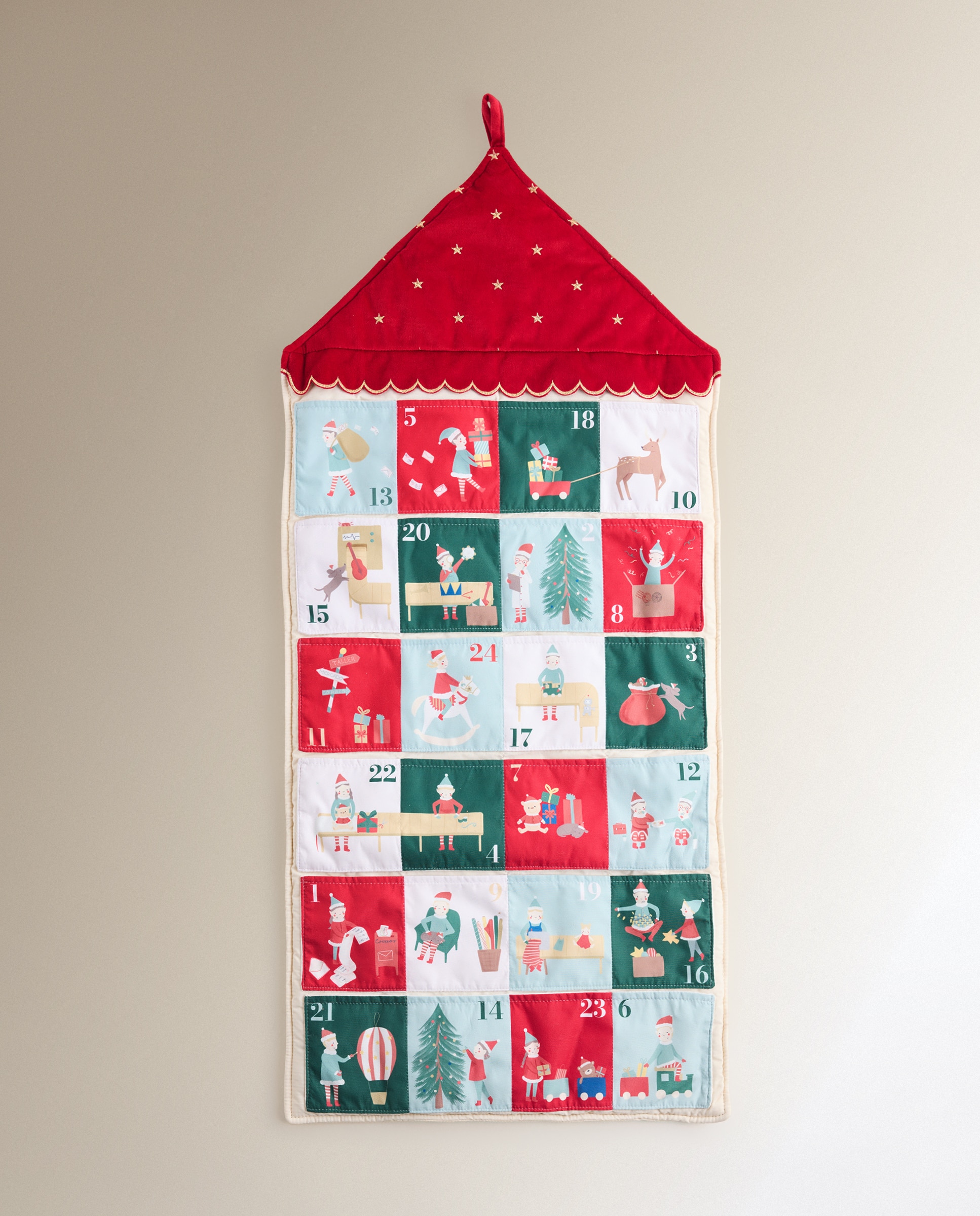 Calendario de adviento de tela Casita Navidad - Multicolor Multicolor-1