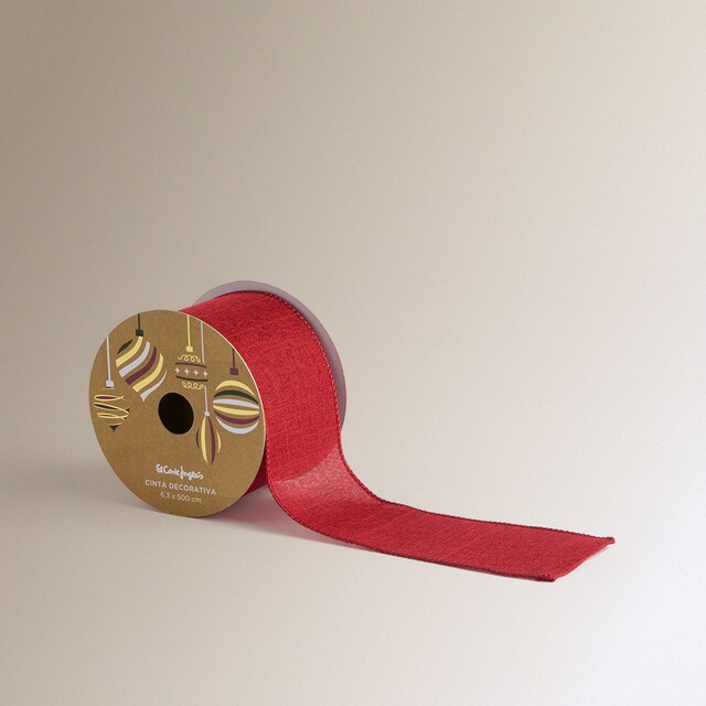 Imagen 0 de Cinta lisa roja Navidad El Corte Inglés