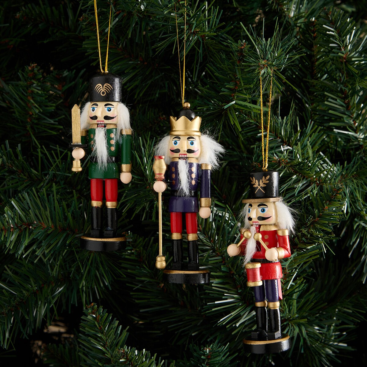 Set 3 colgantes Cascanueces Navidad El Corte Inglés Multicolor-1