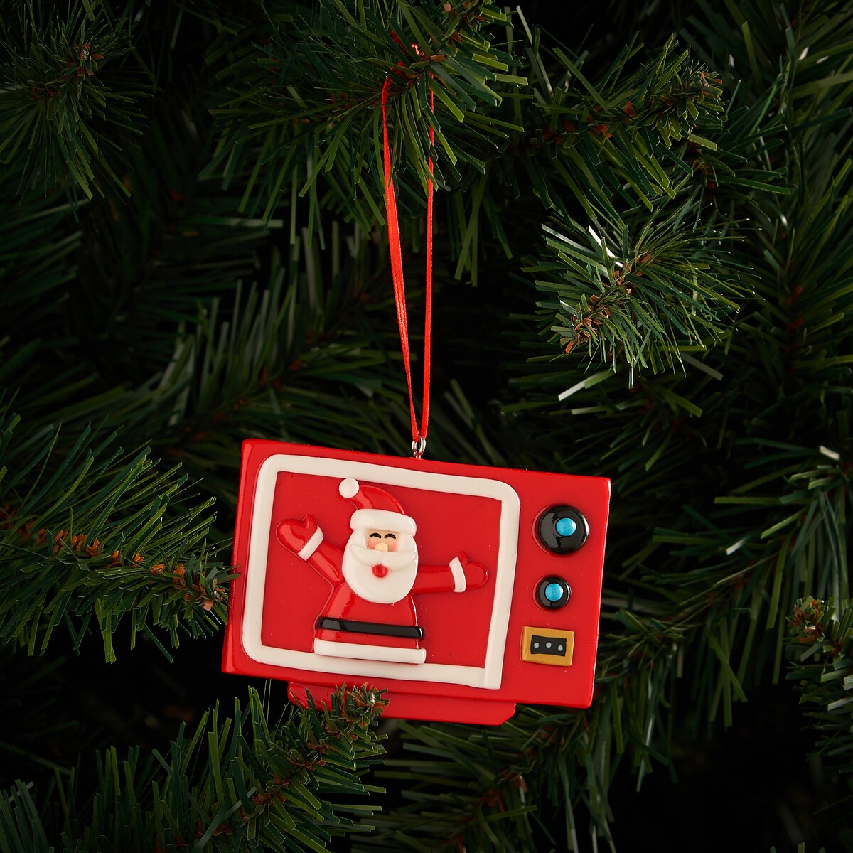 Colgante de fima Televisión Papá Noel Navidad Multicolor-1