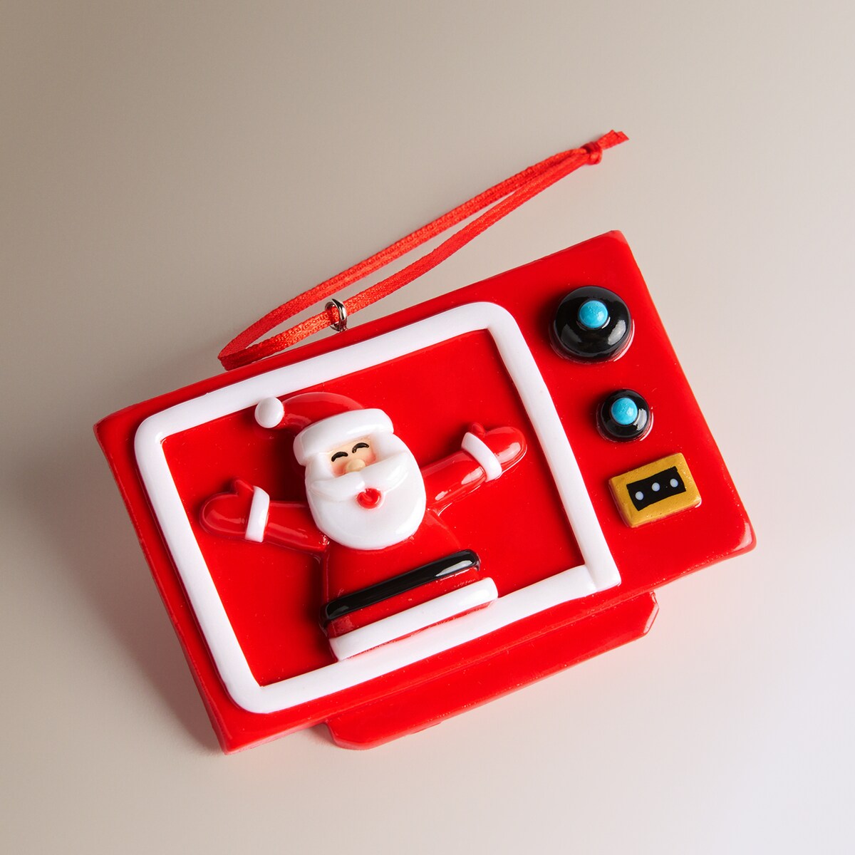 Colgante de fima Televisión Papá Noel Navidad Multicolor-2