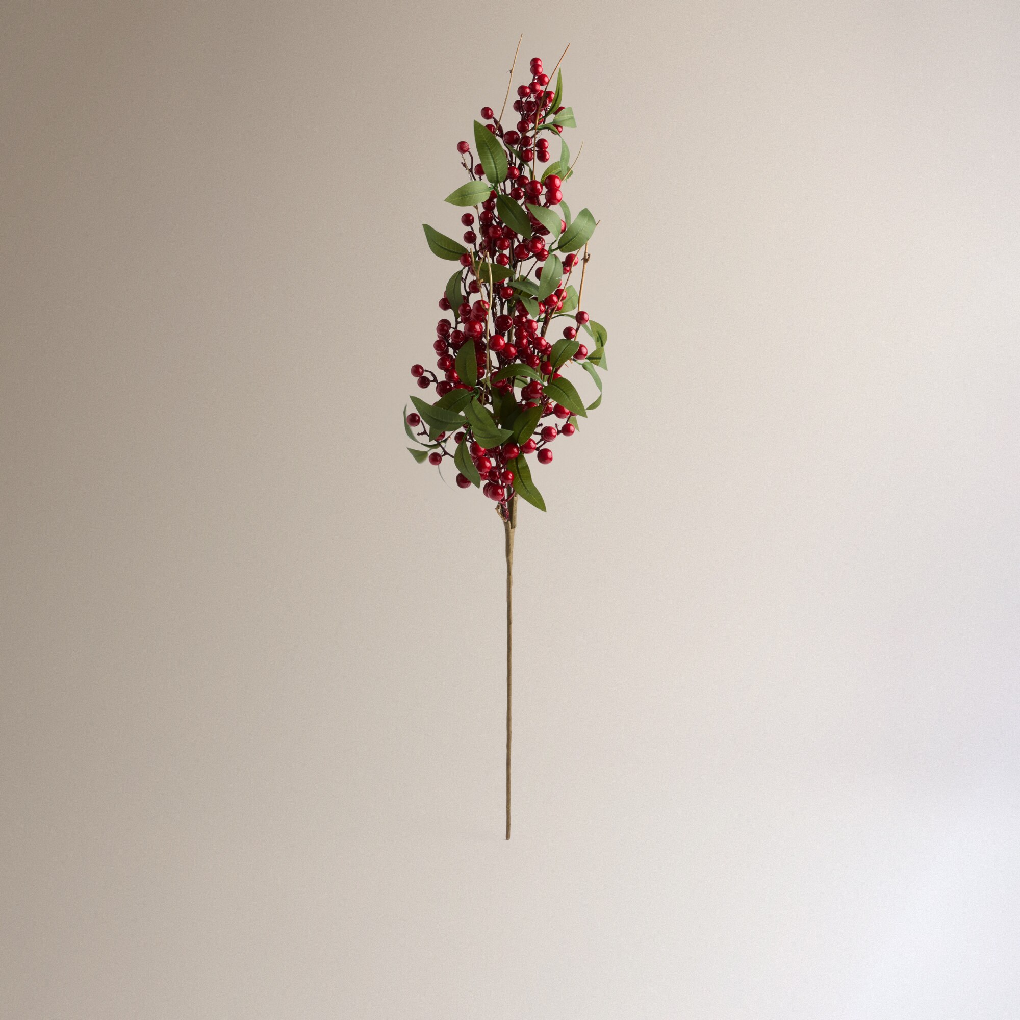 Rama decorativa Berry con hoja de laurel Navidad El Corte Inglés - Verde Verde-1