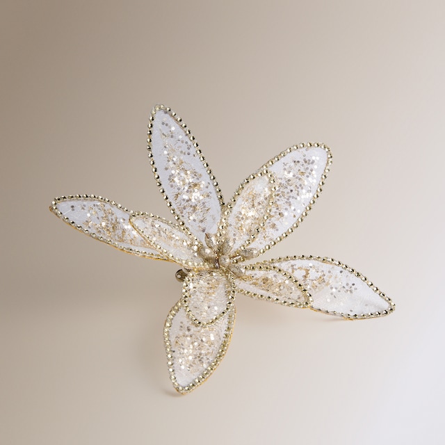 Imagen 0 de Pinza decorativa Flor malla plata y oro Navidad El Corte Inglés