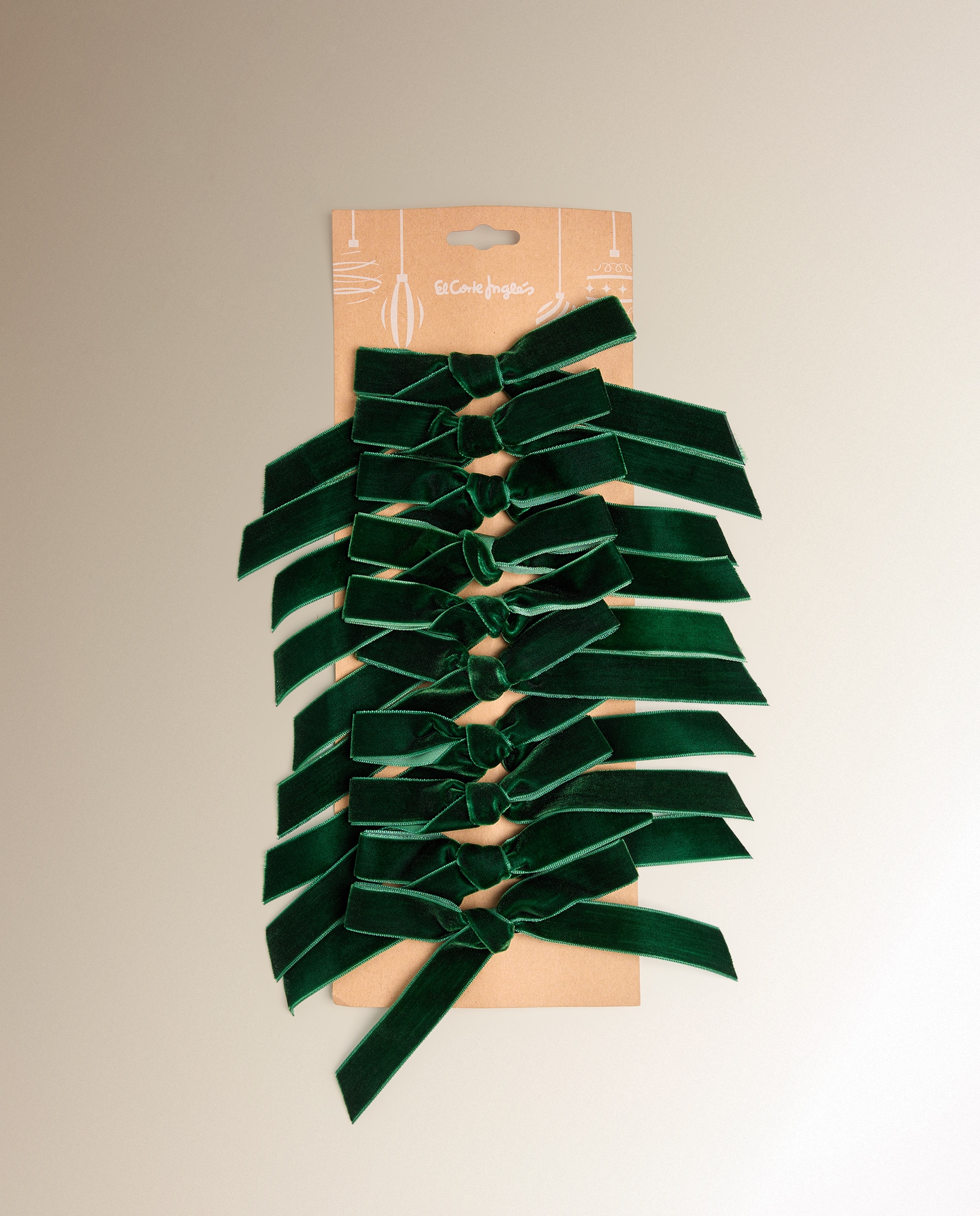 Imagen 4 de Set de 10 pinzas decorativas Lazos Navidad - Verde Verde