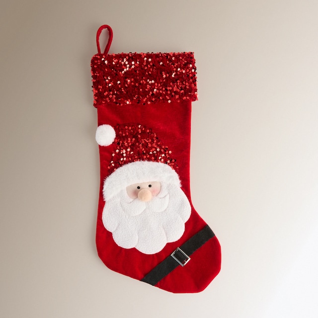 Imagen 0 de Calcetín Papá Noel terciopelo Navidad El Corte Inglés