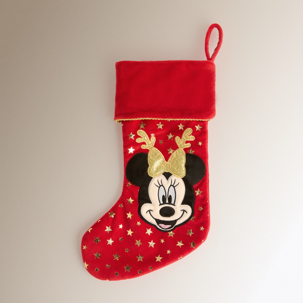 Calcetín Minnie Navidad Rojo-1
