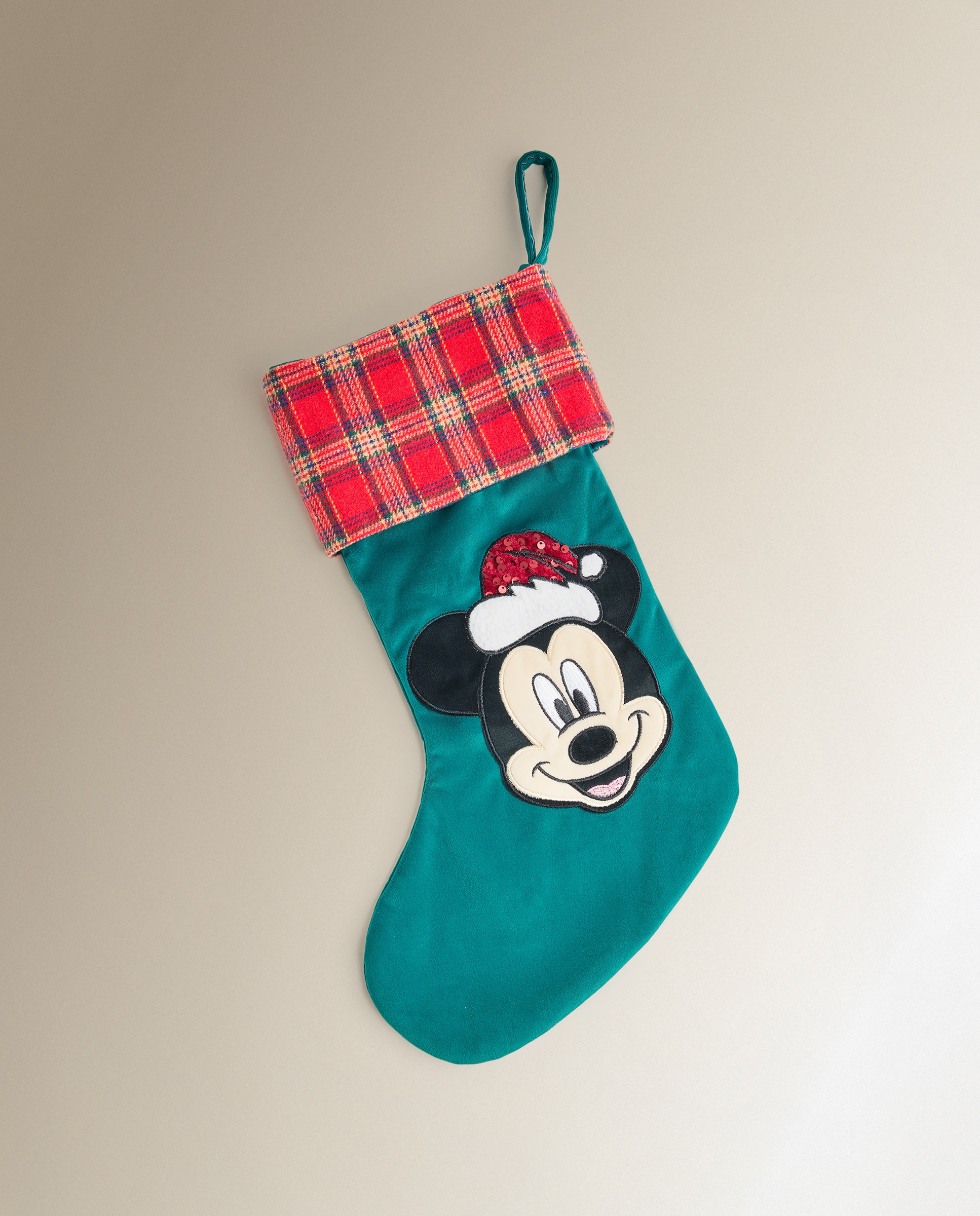 Calcetín Mickey Navidad - Verde Verde-1