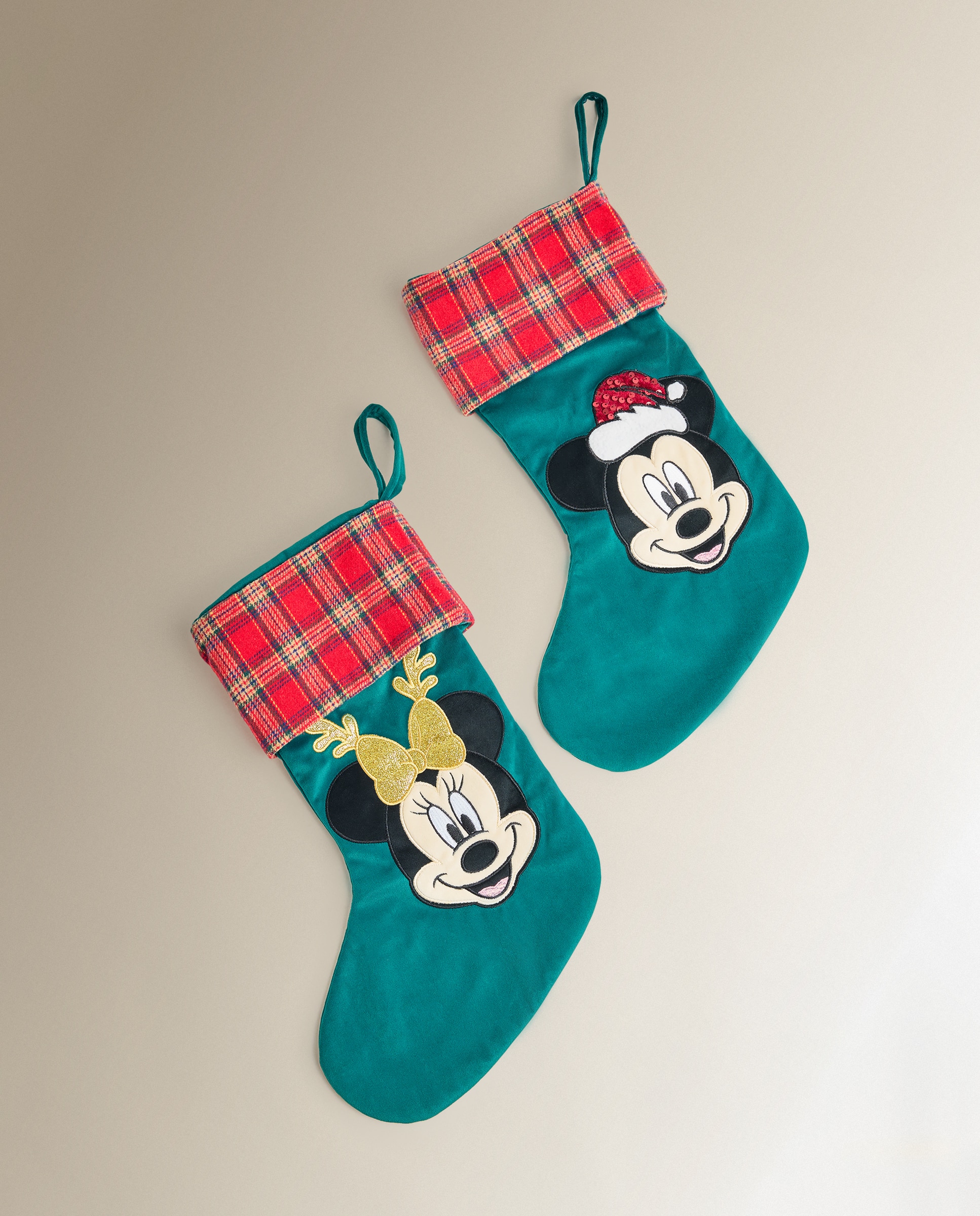 Calcetín Mickey Navidad - Verde Verde-2