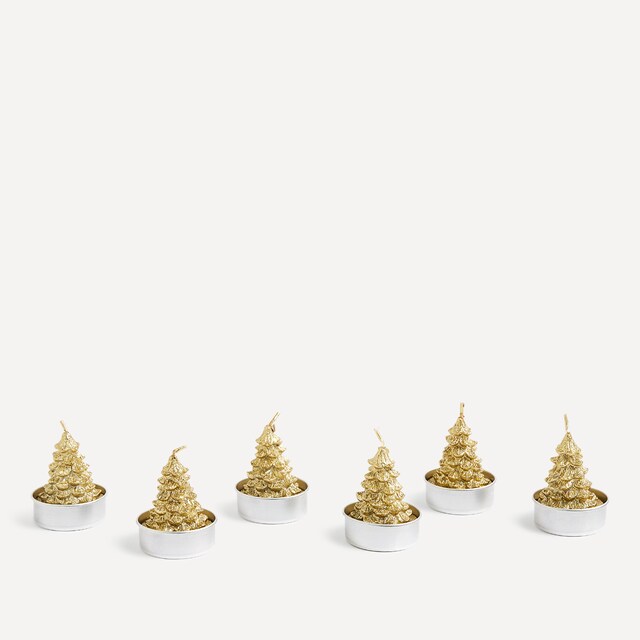 Imagen 0 de Set 6 velas tealight con forma de abeto Navidad El Corte Inglés