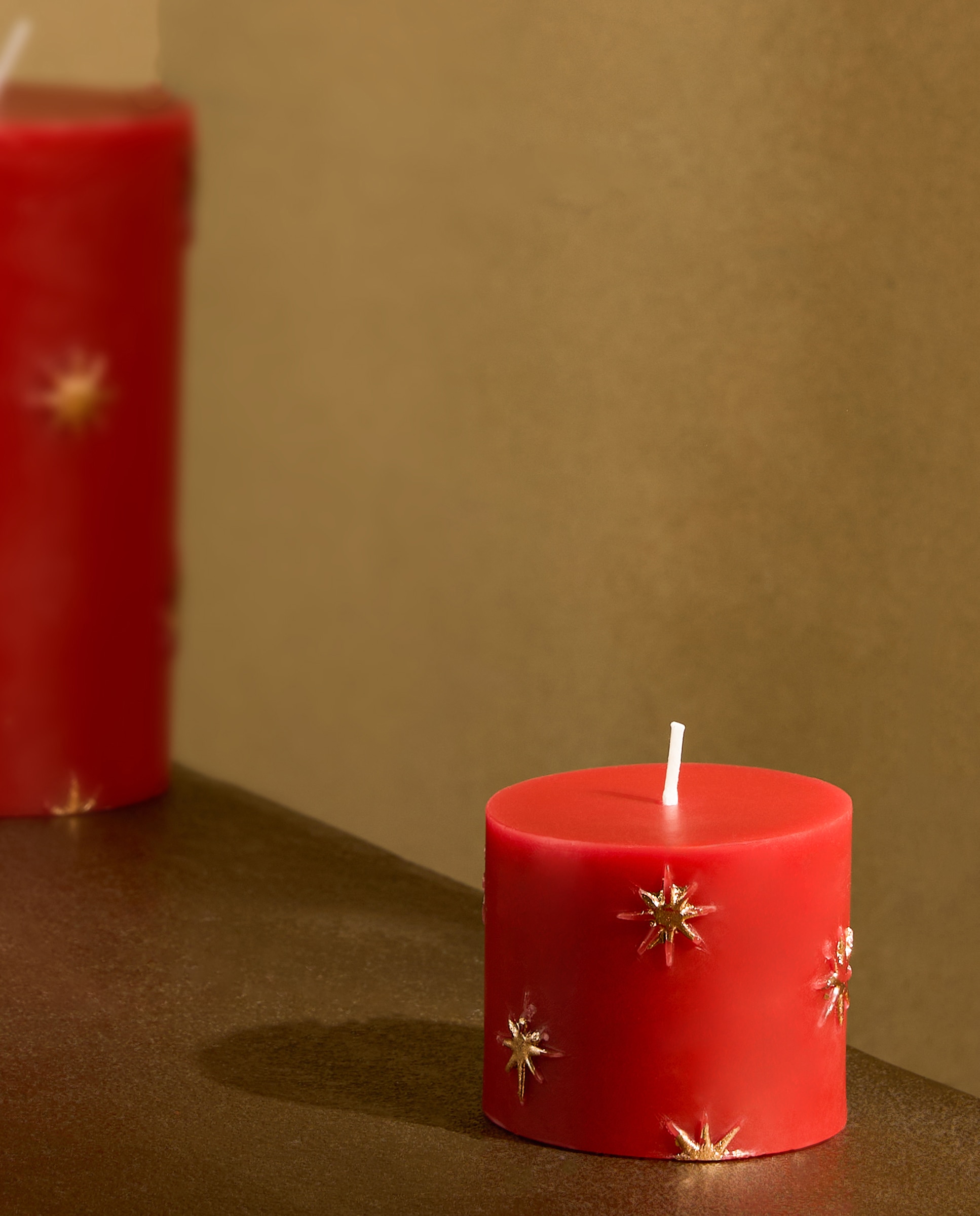 Imagen 1 de Vela taco Estrellas Navidad - Rojo Grande Rojo