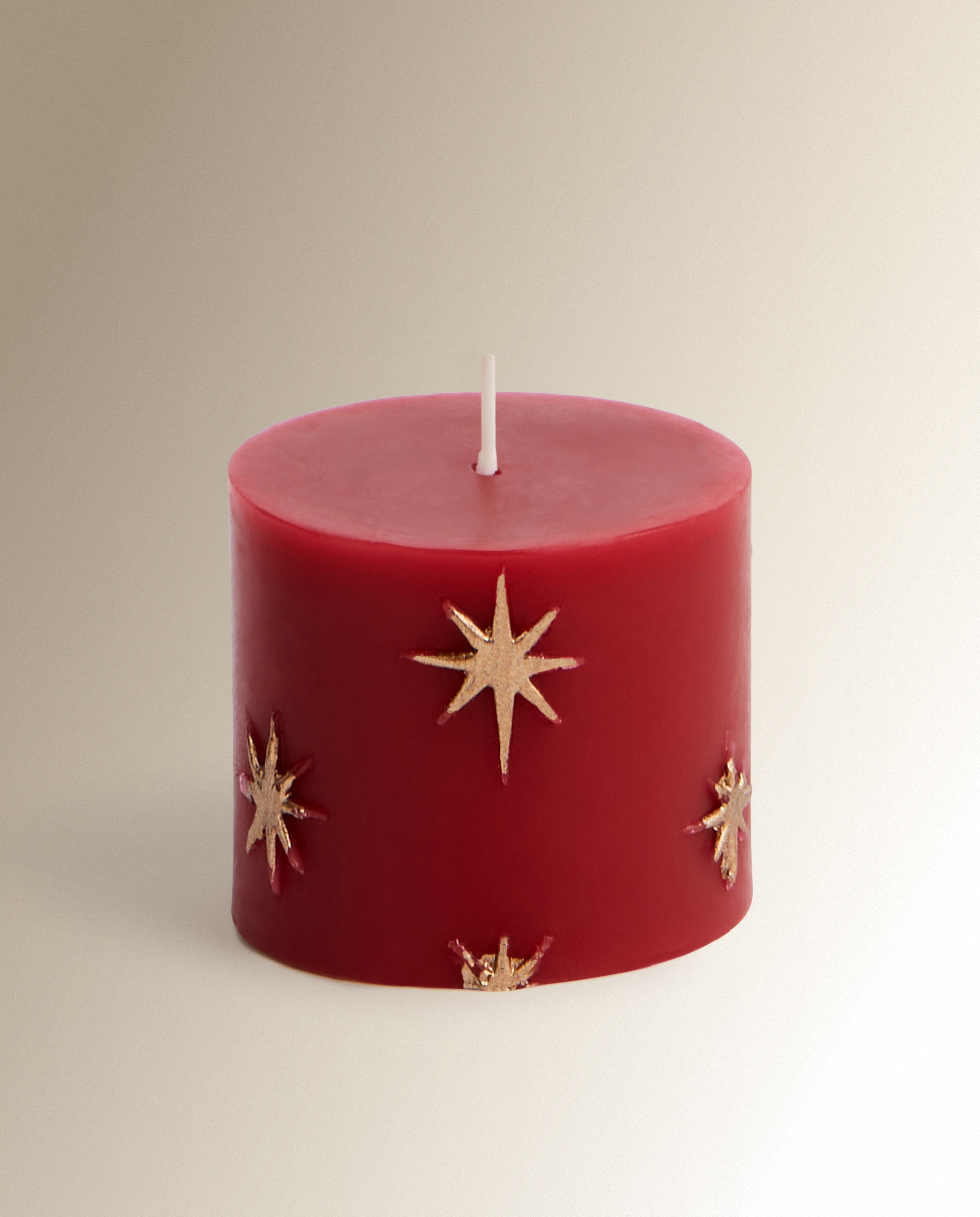 Imagen 2 de Vela taco Estrellas Navidad - Rojo Grande Rojo