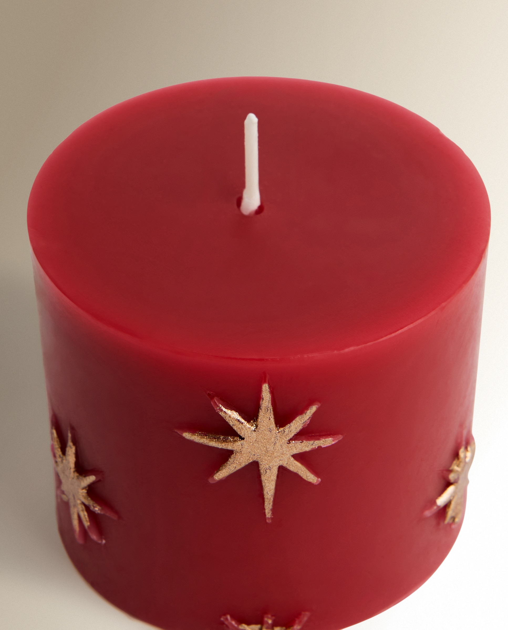 Imagen 3 de Vela taco Estrellas Navidad - Rojo Grande Rojo