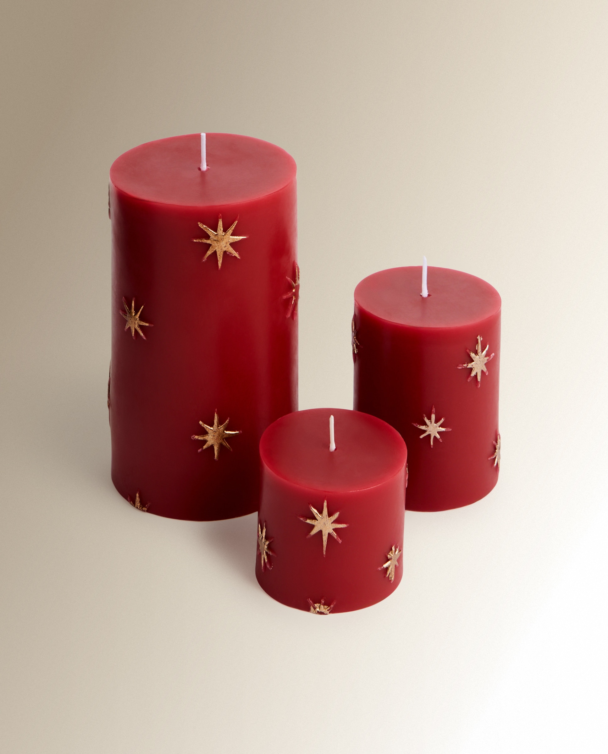 Imagen 4 de Vela taco Estrellas Navidad - Rojo Grande Rojo