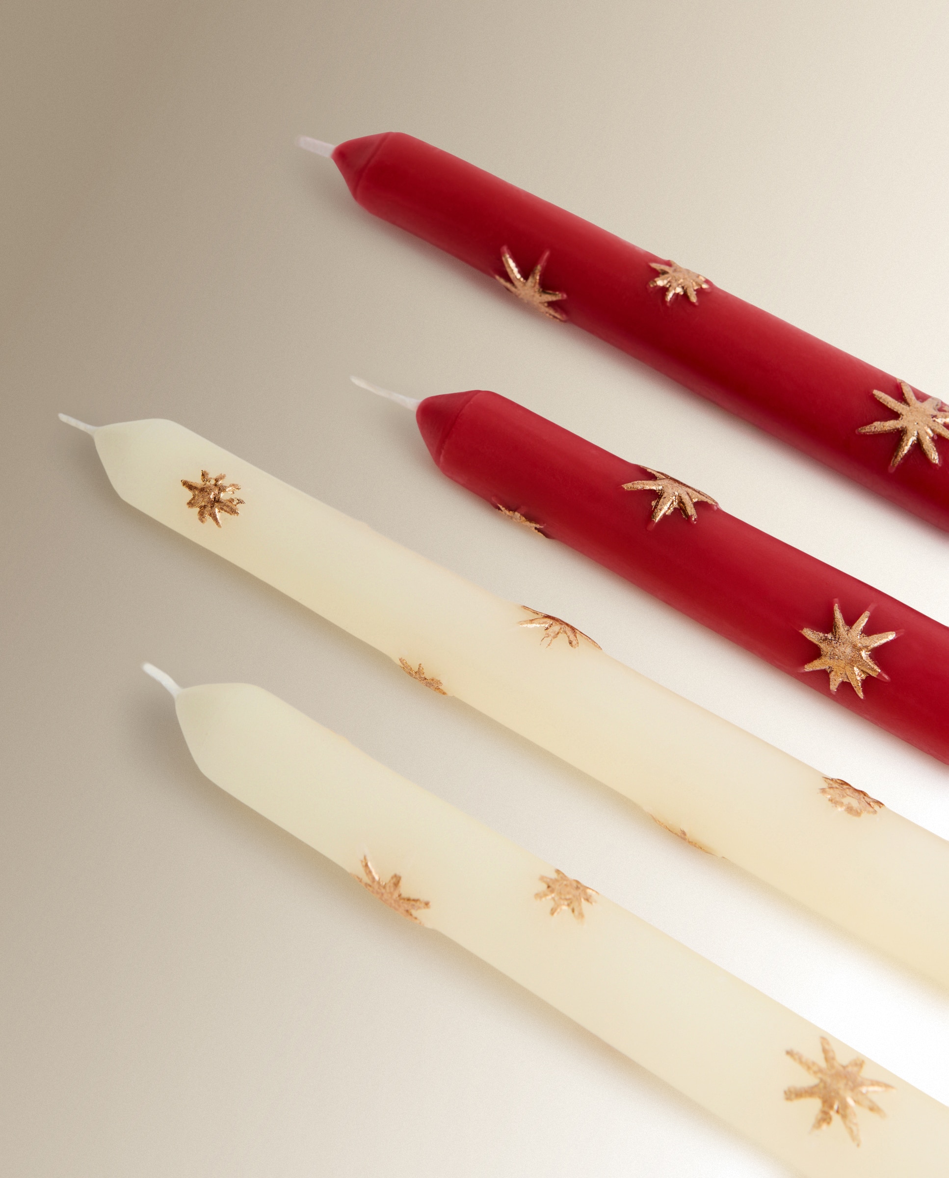Imagen 5 de Set de 2 velas candelabro Estrellas - Rojo Rojo
